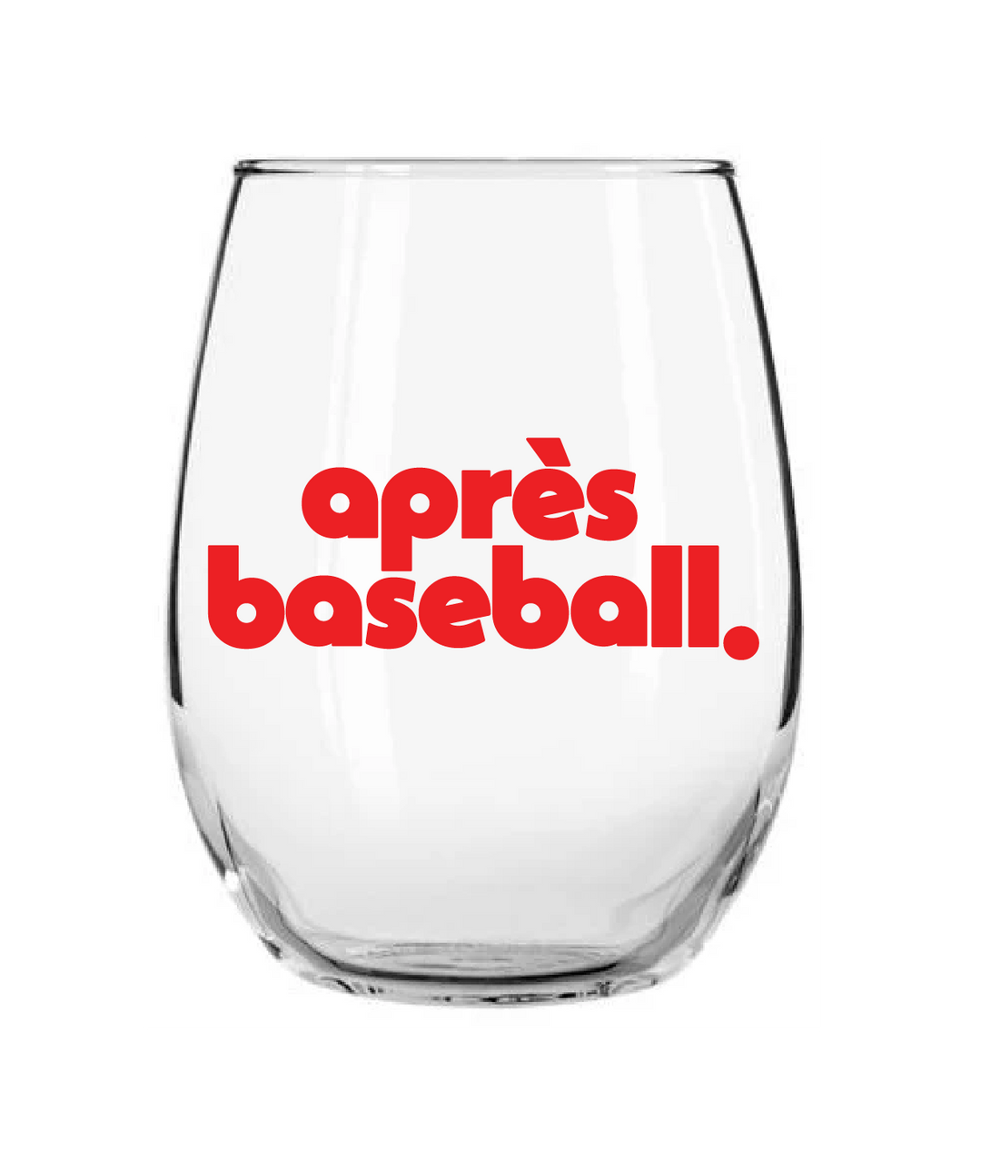 Talisman Après Baseball Wine Glass