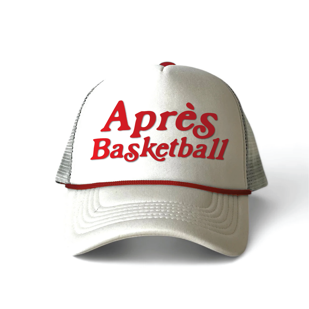 Talisman Après Basketball White & Red Foam Trucker Cap
