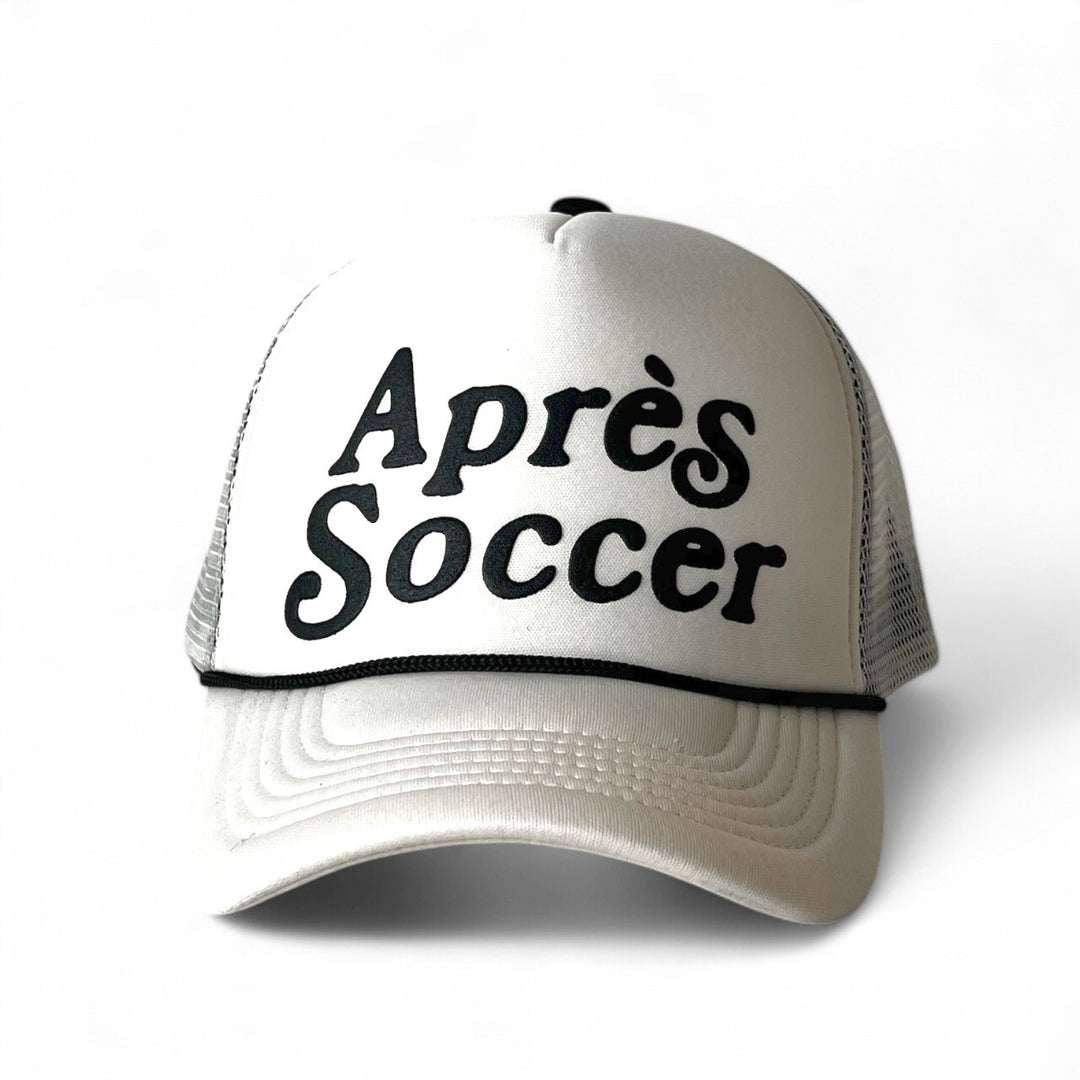 Après Soccer White & Black Foam Trucker Cap - PREORDER