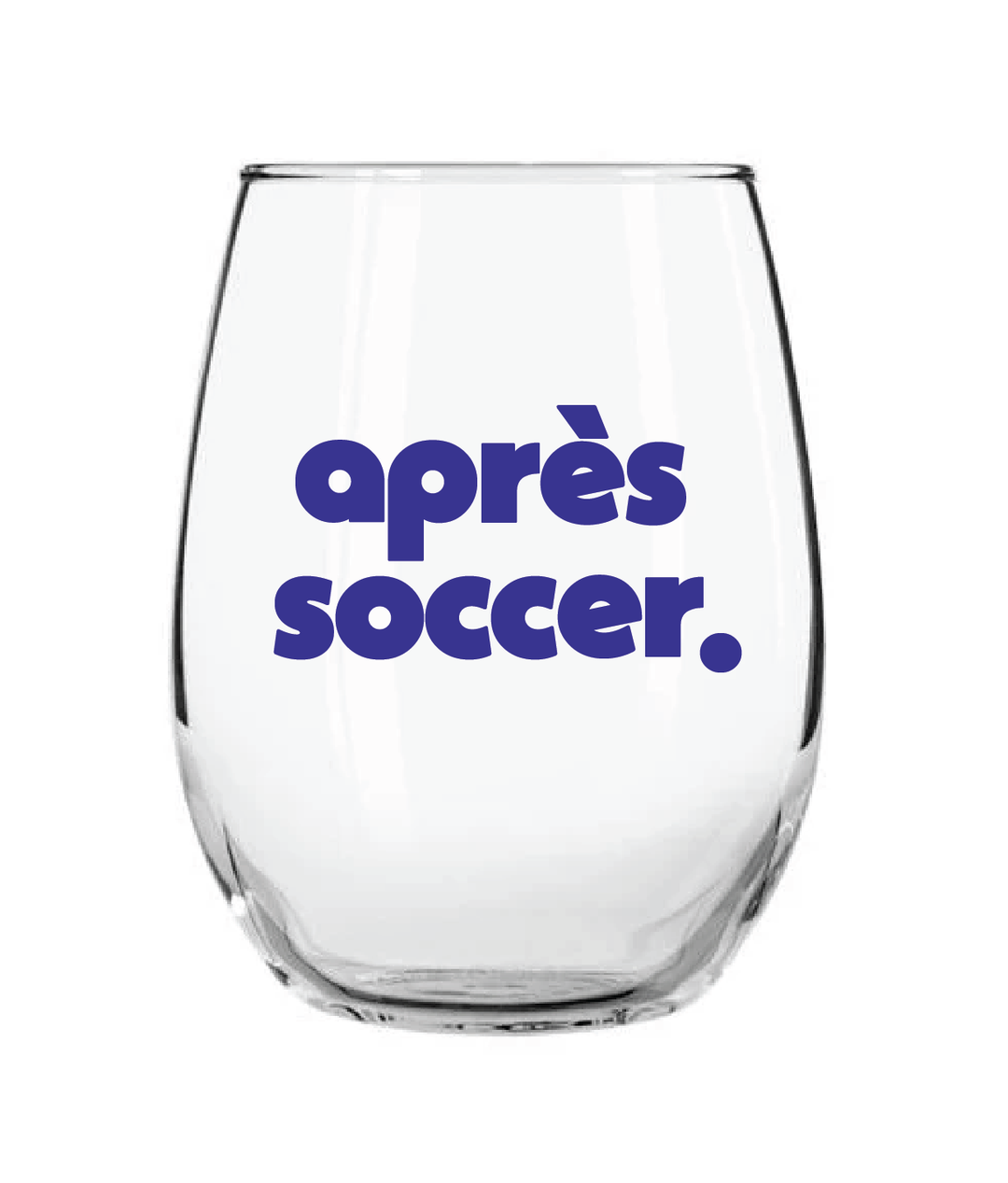 Talisman Après Soccer Wine Glass - Navy