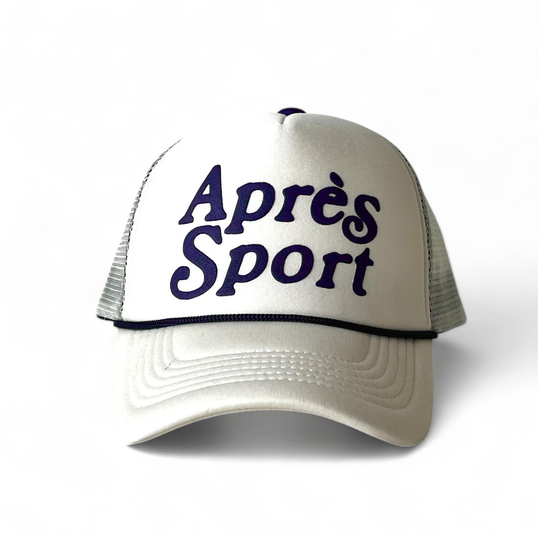 Après Sport White & Navy Foam Trucker Cap