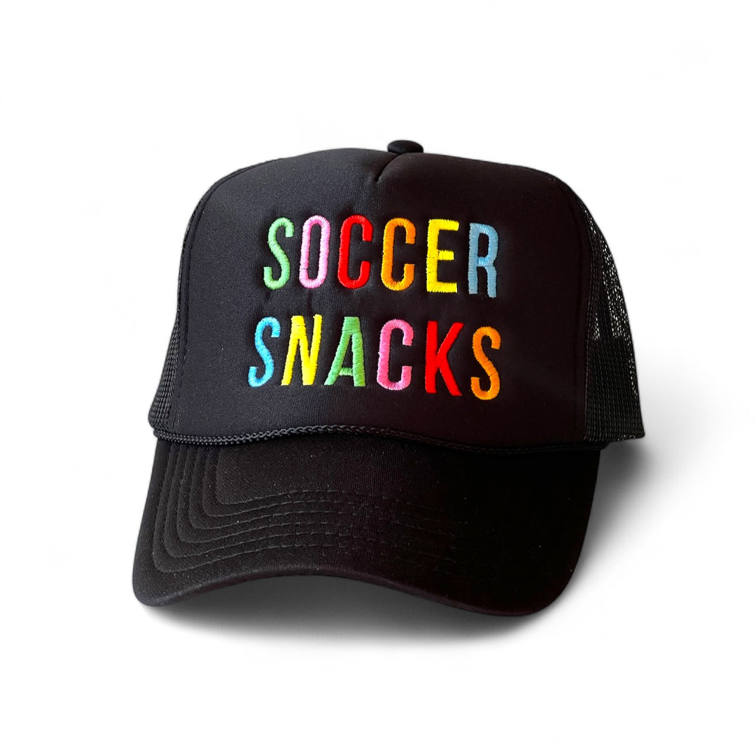 Soccer Snacks Black Foam Trucker Hat