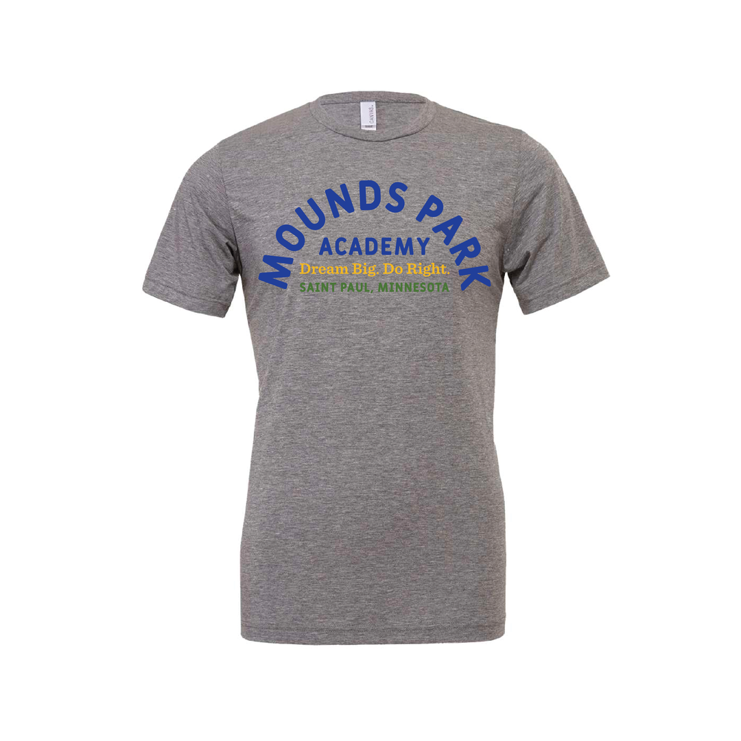 MPA Arched Heather Grey Tee - Adult