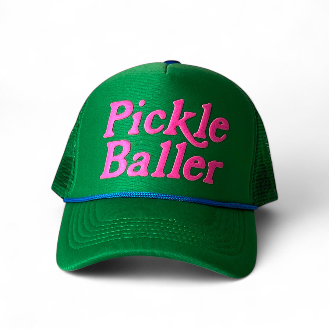 Pickleballer Green Foam Trucker Cap