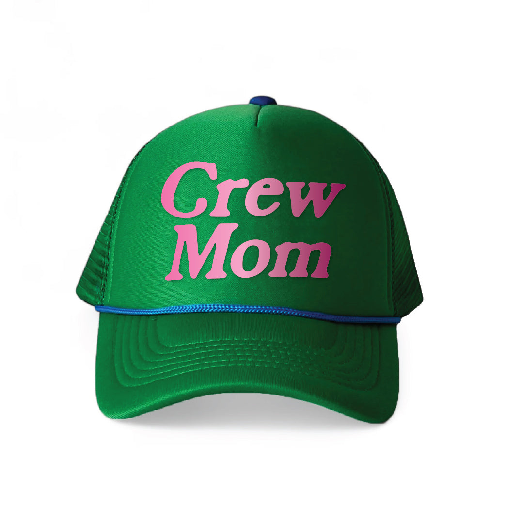 Crew Mom Green Foam Trucker Hat