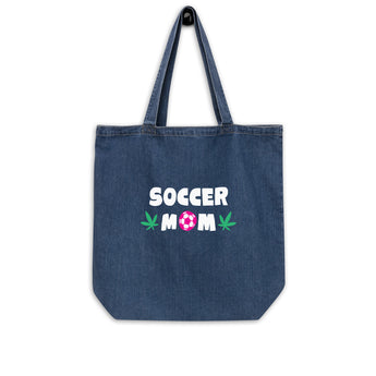 Chill Soccer Mom Organic Denim Tote Bag
