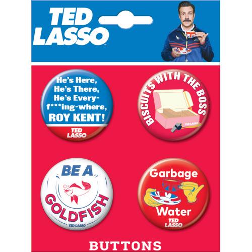Ted Lasso 4 Button Set - Be A Goldfish