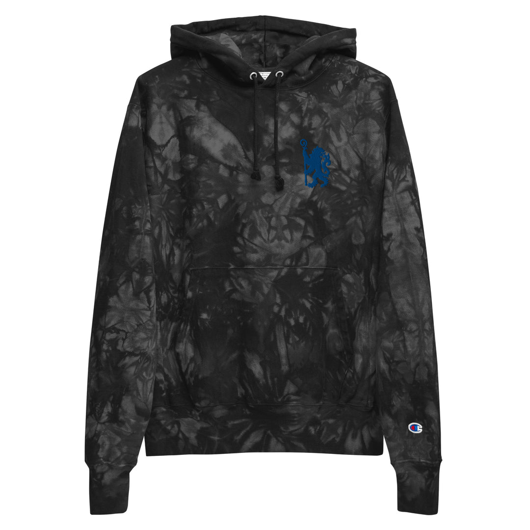 Blue Lion Champion Reverse Weave Tie Dye Hoodie