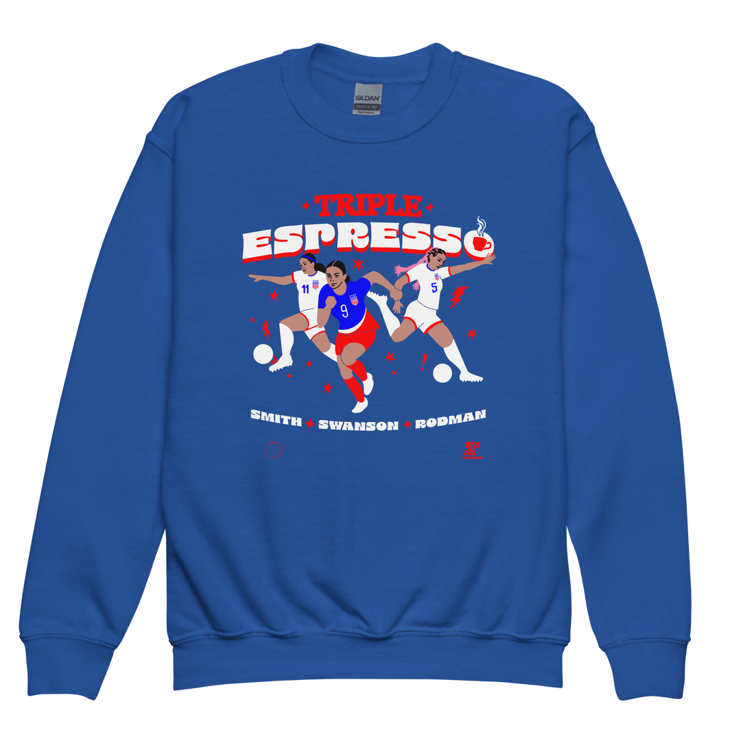 USWNTPA Triple Espresso Youth Crewneck Sweatshirt