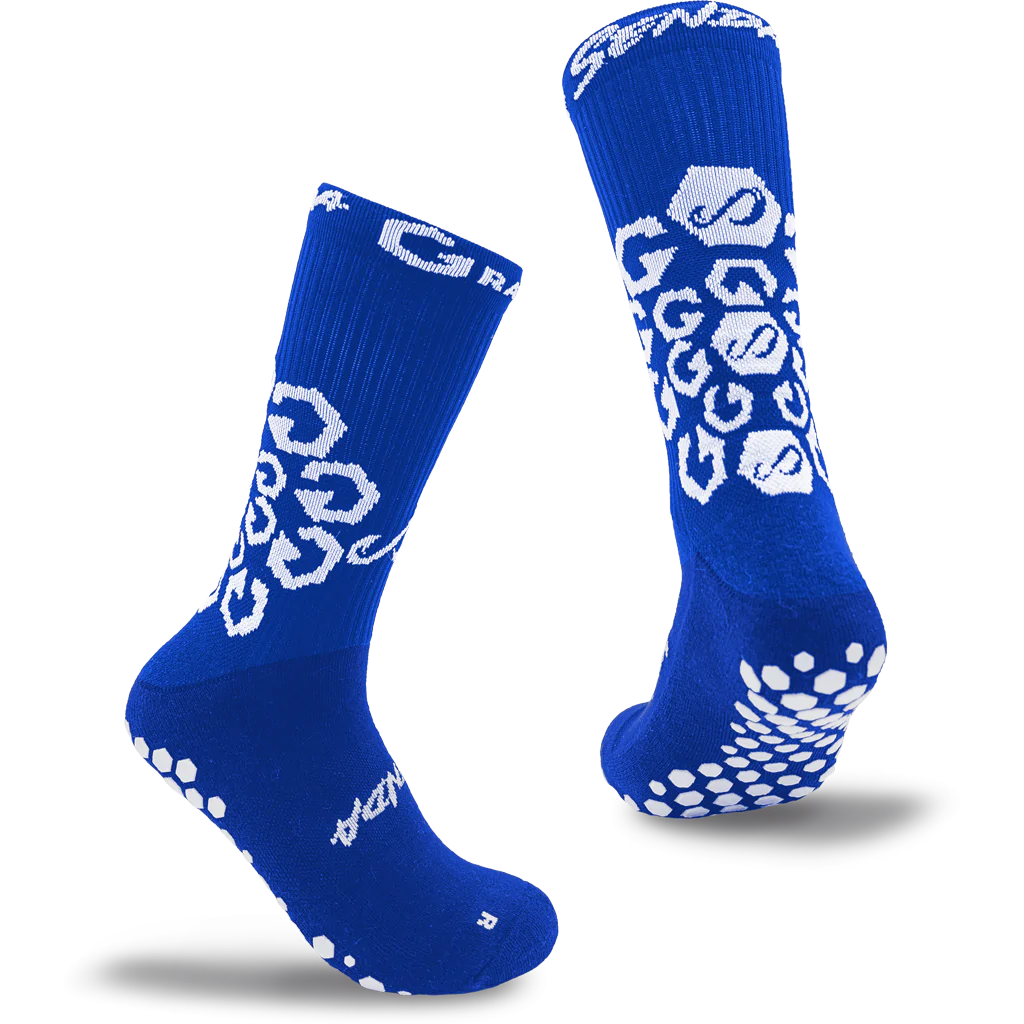 Senda Gravity Performance Grip Socks Blue - Crew Length