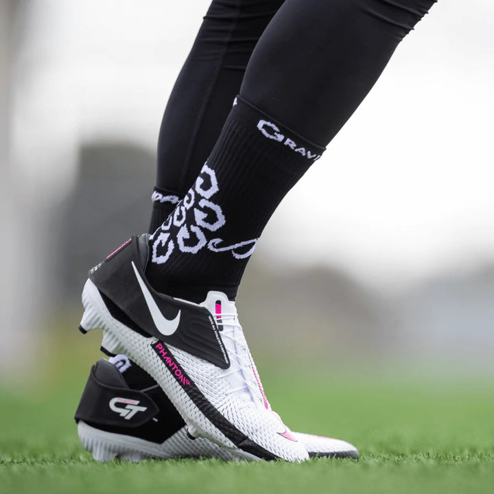 Senda Gravity Performance Grip Socks Black - Crew Length