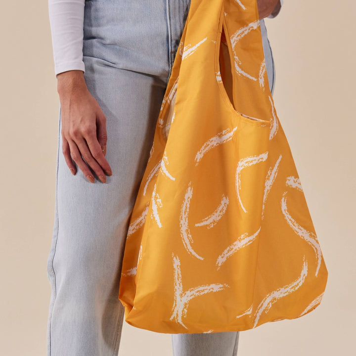 Saffron Brush Yellow Eco Reusable Tote Bag