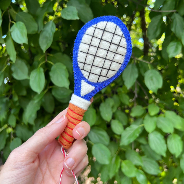 Tennis Racquet Felt Wool Christmas Ornament