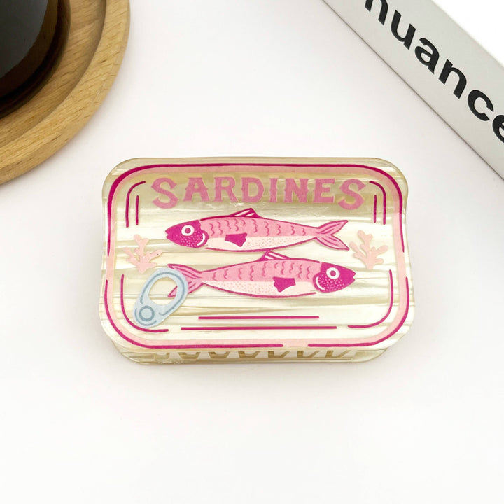 Beach Club Sardine Tin Claw Clip