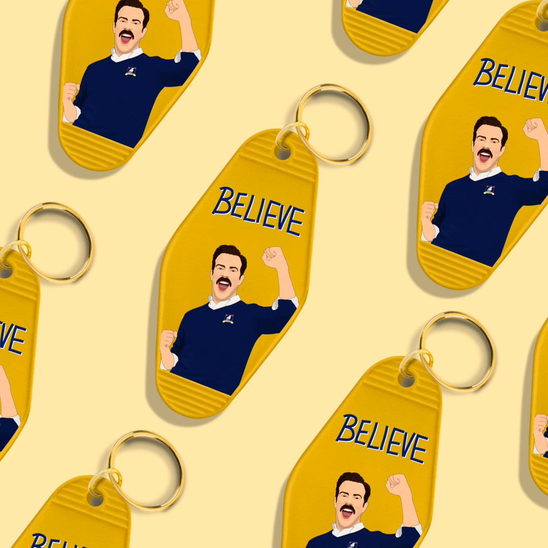 Ted Lasso Keychain - Believe Motel