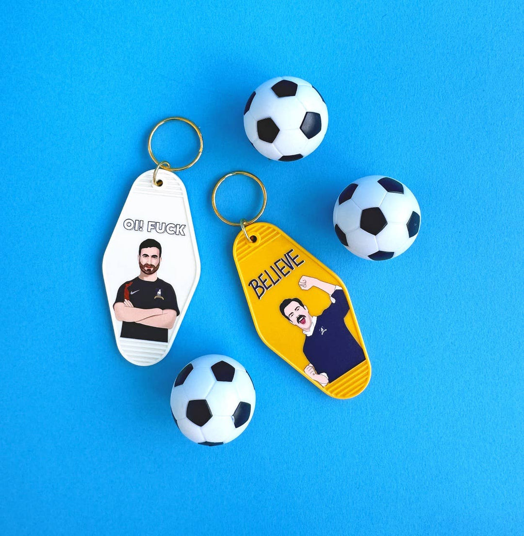 Ted Lasso Keychain - Believe Motel