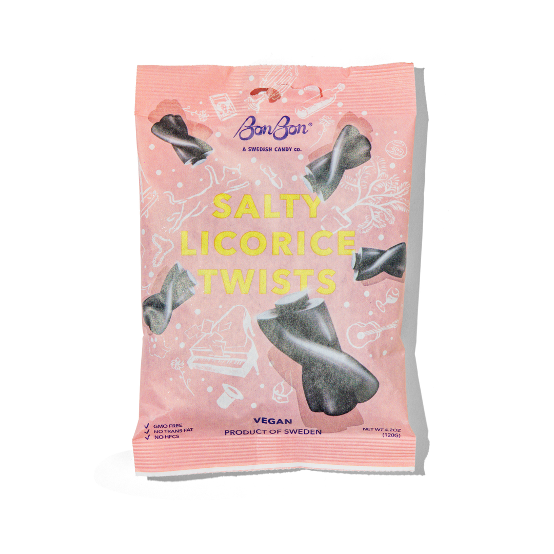 Halftime Swedish Candy - Salty Licorice Twists