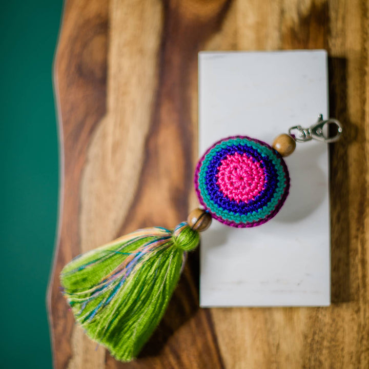 Colorful Crochet Bag Charm