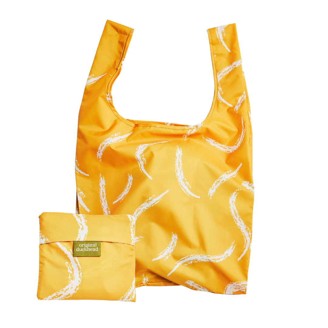 Saffron Brush Yellow Eco Reusable Tote Bag