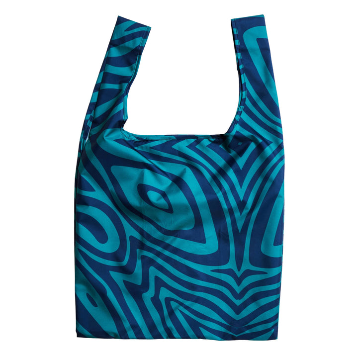 Swirl in Blue Reusable Eco Friendly Tote Bag