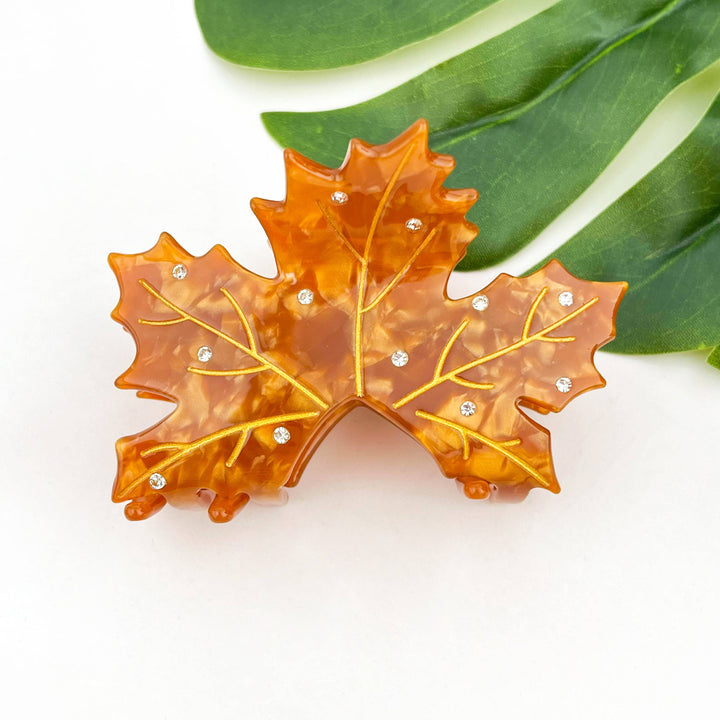 Sideline Maple Leaf Claw Clip - Red