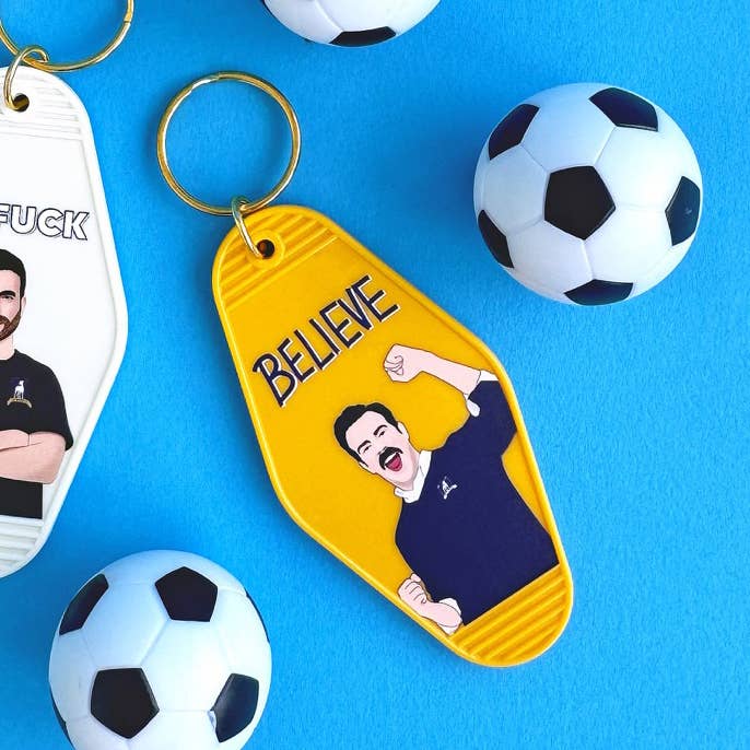 Ted Lasso Keychain - Believe Motel