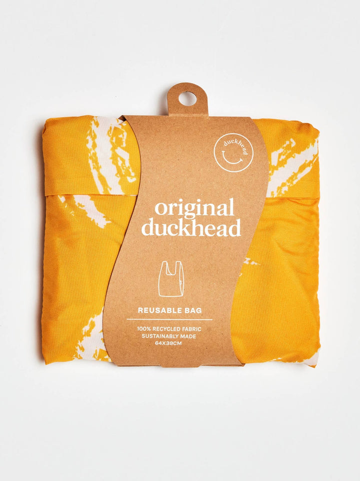 Saffron Brush Yellow Eco Reusable Tote Bag