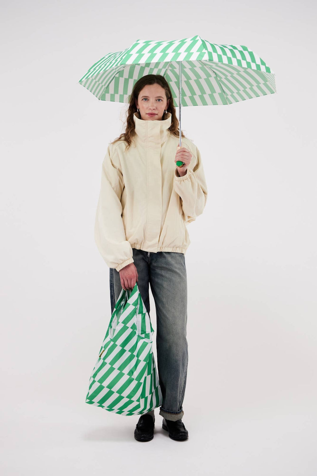 Sideline to Shoreline Tote - Green Stripe