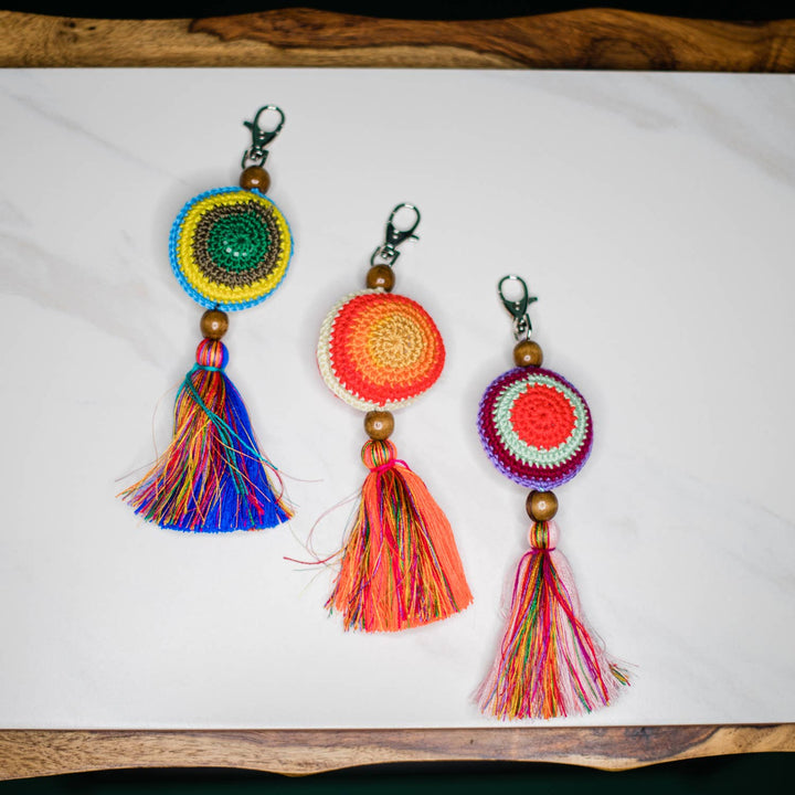 Colorful Crochet Bag Charm