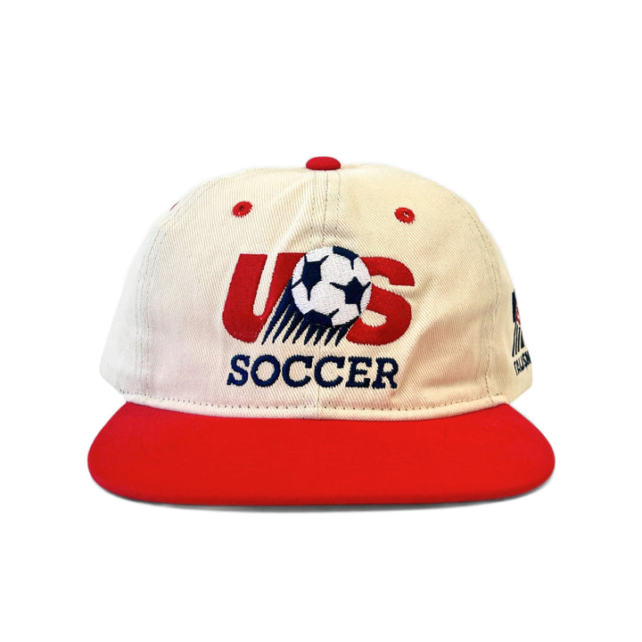 US Soccer Retro 1993 6-Panel Snapback - Off White / Red