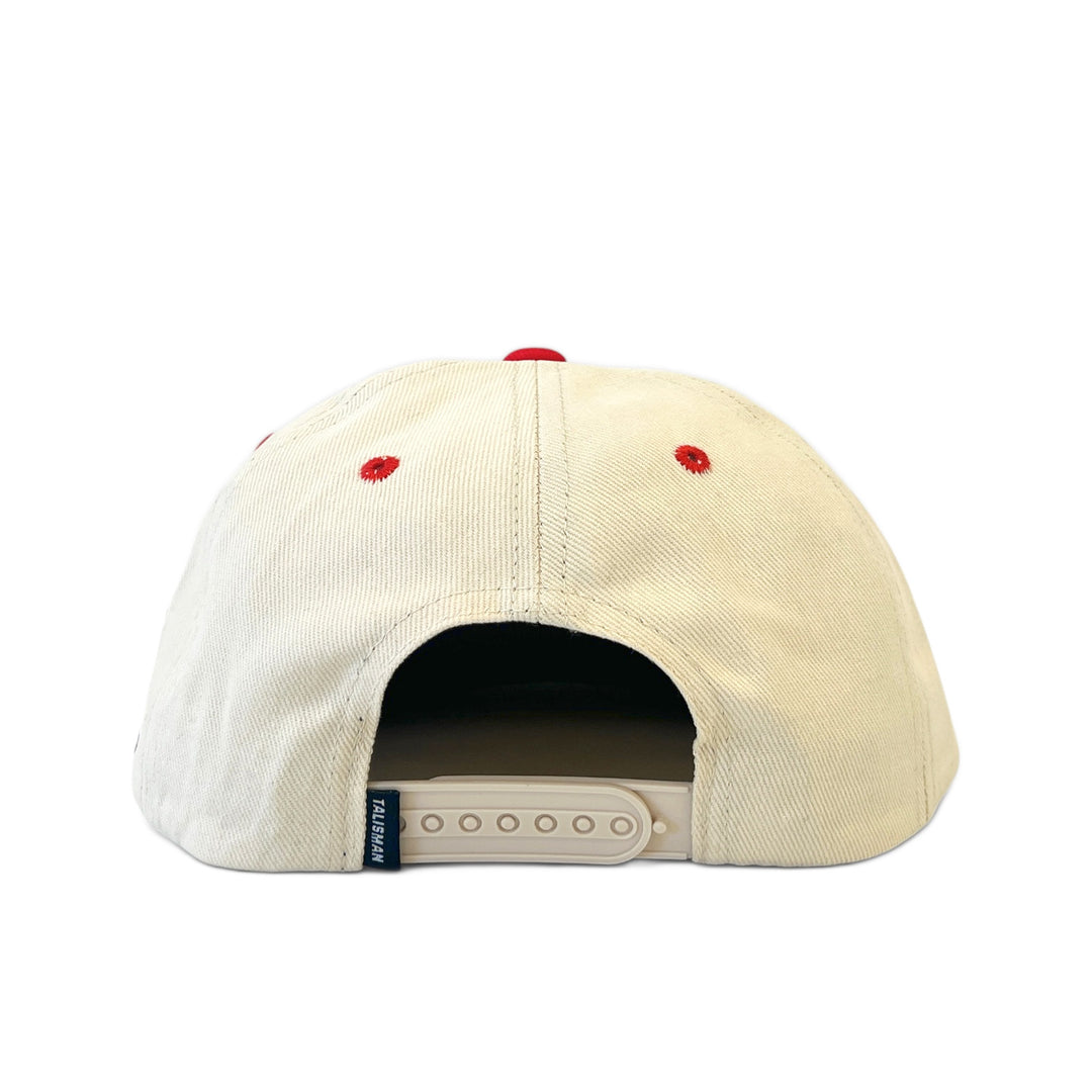 US Soccer Retro 1993 6-Panel Snapback - Off White / Red