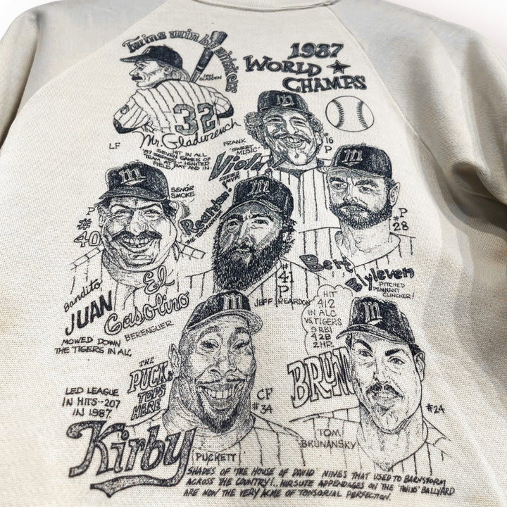 Minnesota Twins 1987 World Series Champions Caricature Crewneck