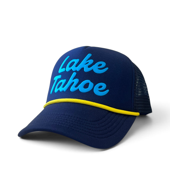 Lake Tahoe Blue Puff Print Trucker