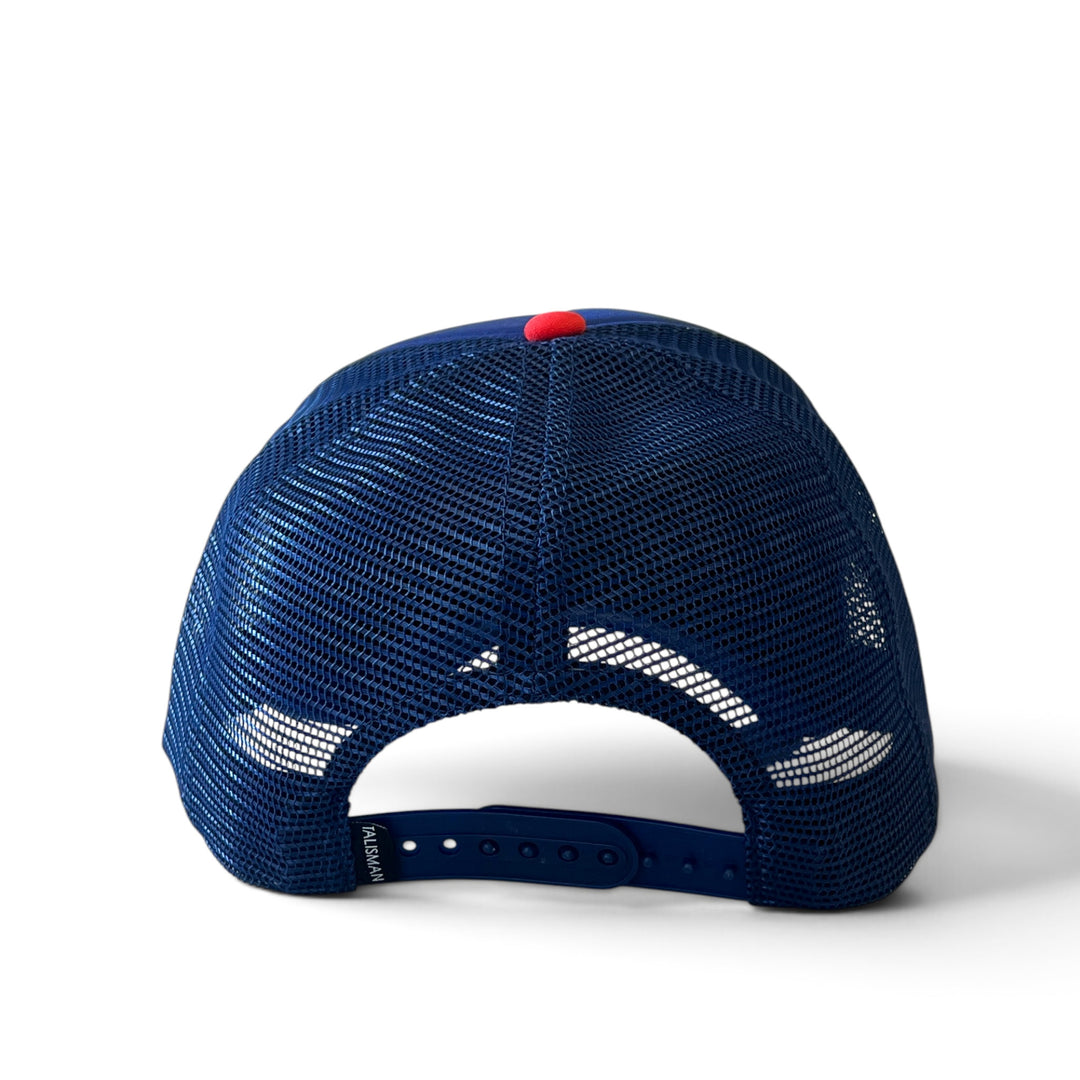 Lake Tahoe Blue Puff Print Trucker