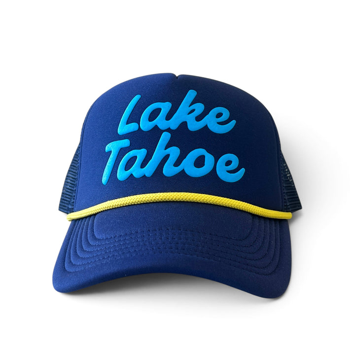 Lake Tahoe Blue Puff Print Trucker