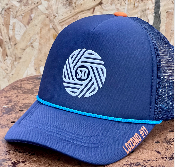 San Diego FC Chucky Lozano Flow Navy Trucker Cap | Talisman X MLS
