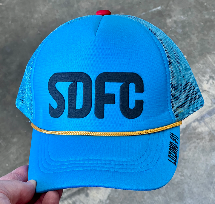 San Diego FC Chucky Lozano Light Blue Trucker Cap | Talisman X MLS