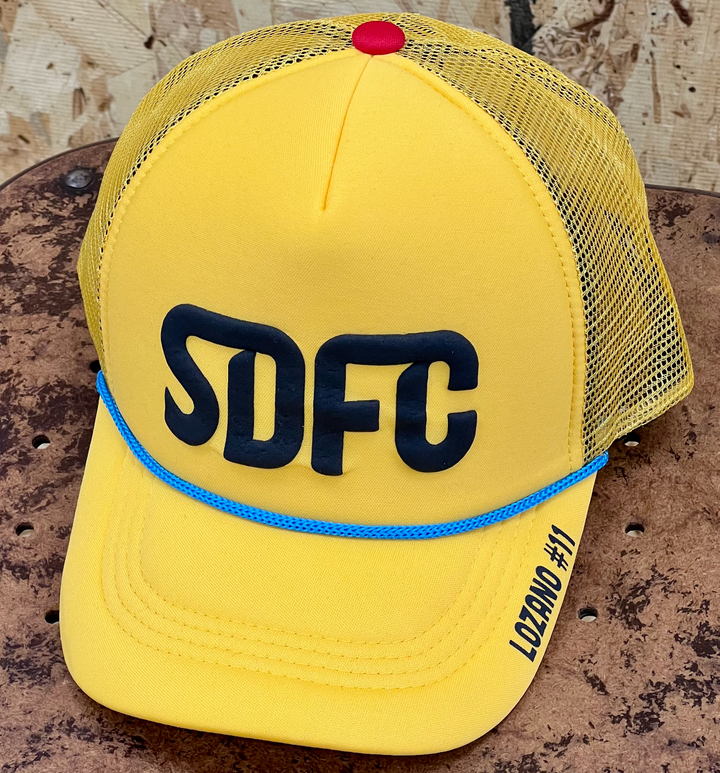 San Diego FC Chucky Lozano Yellow Trucker Cap | Talisman X MLS
