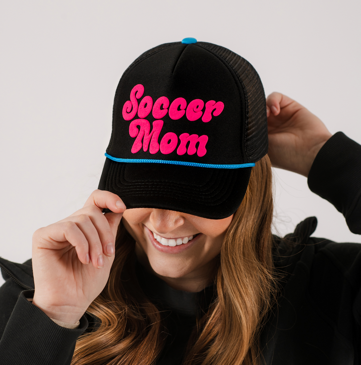 Soccer Mom Black Foam Trucker Hat