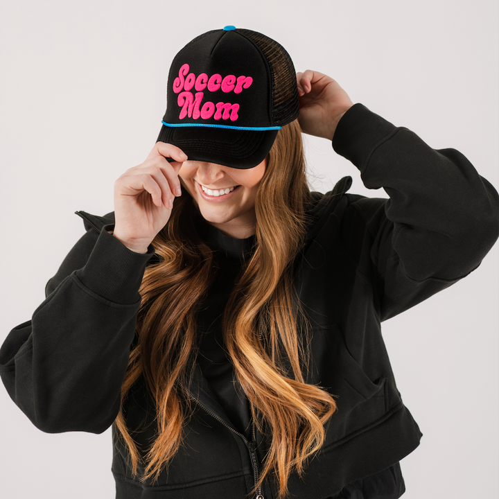 Soccer Mom Black Foam Trucker Hat