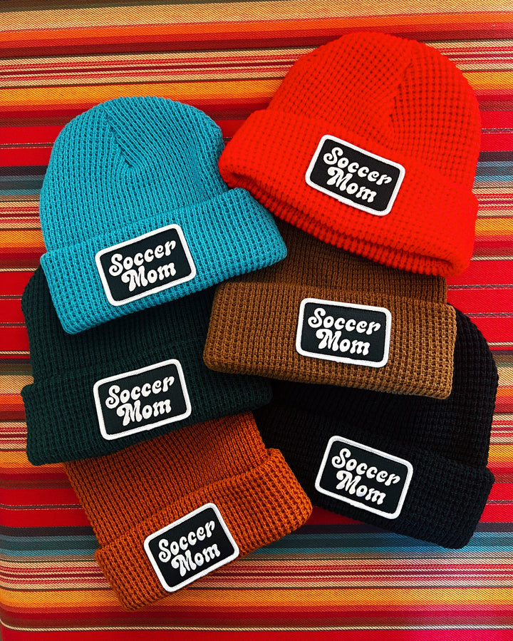 Soccer Mom Black Beanie