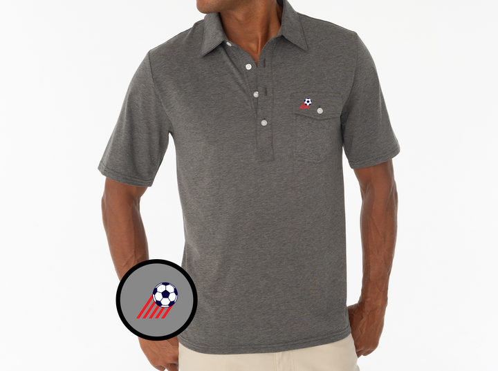 Talisman - Performance Players Shirt - Ball & Stripes - Heather Grey