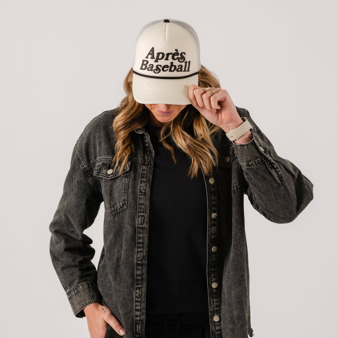 Talisman Après Baseball White & Black Foam Trucker Cap