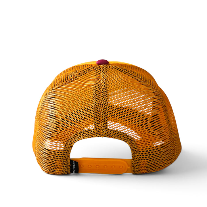 West Coast Yellow Puff Print Trucker