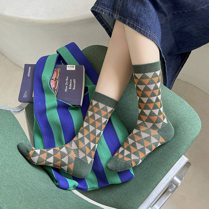 Playbook Socks - Green Snowflake