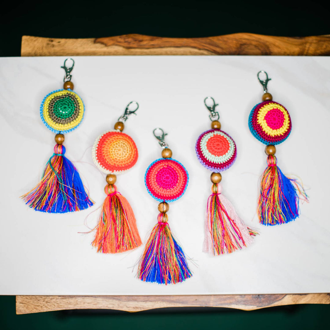 Colorful Crochet Bag Charm