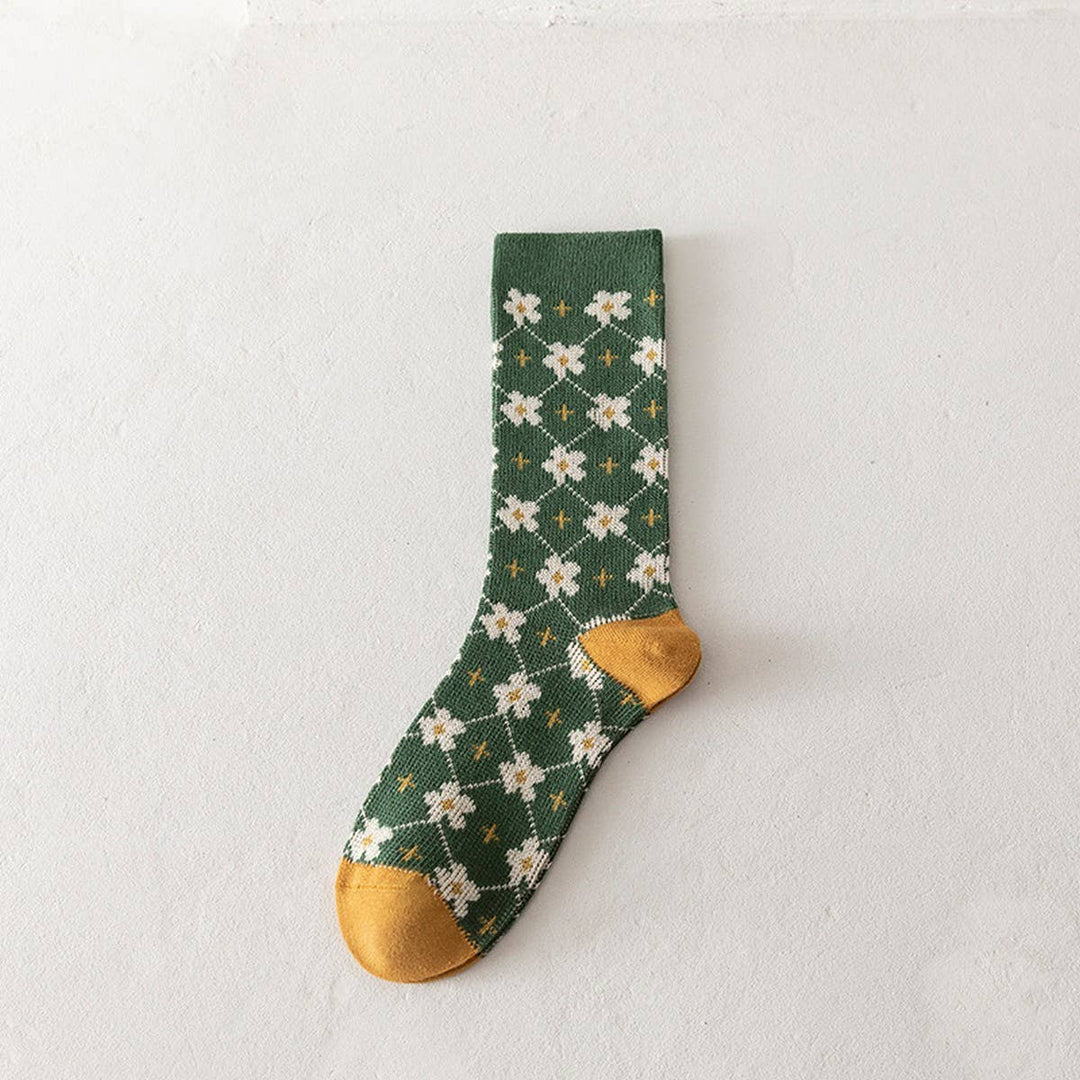 Playbook Socks - Green Floral