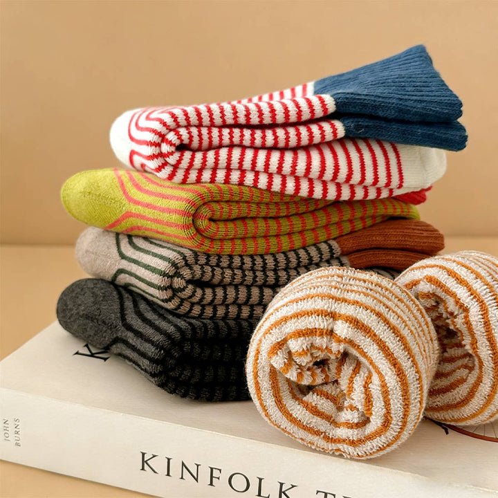 Varsity Stripe Socks - Cocoa