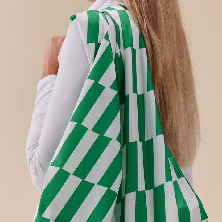 Sideline to Shoreline Tote - Green Stripe