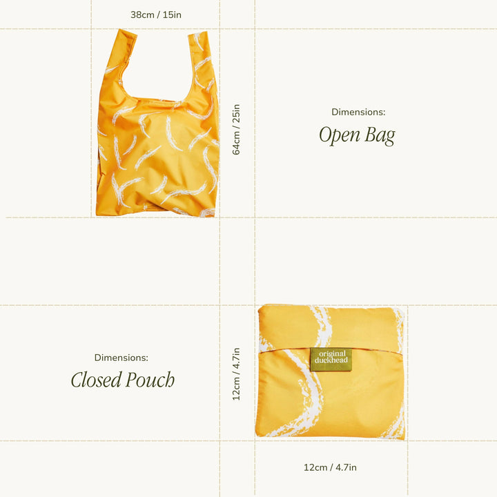 Saffron Brush Yellow Eco Reusable Tote Bag